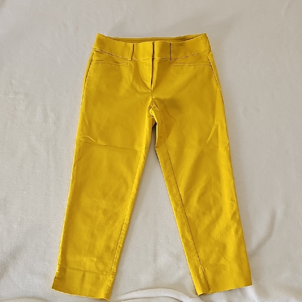 LOFT  Greenish Yellow The Riviera Pants  Size 2